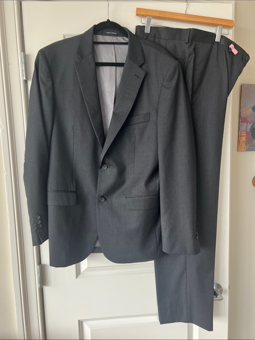 Kenneth Cole Men's Dark Gray Two-Piece Suit